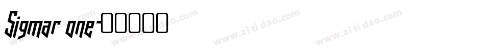Sigmar one字体转换